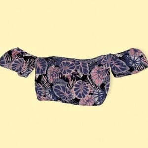 Floral Off-Shoulder Crop Top